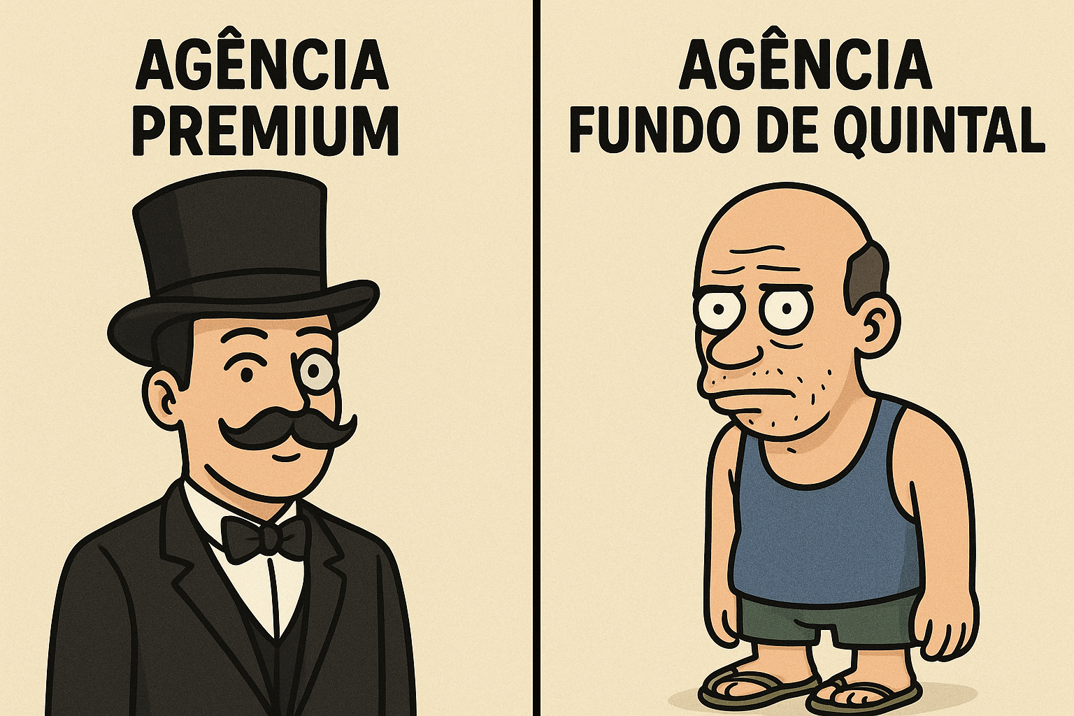 agencia premium vs agencia fundo de quintal